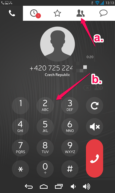 Transfer a call to a number