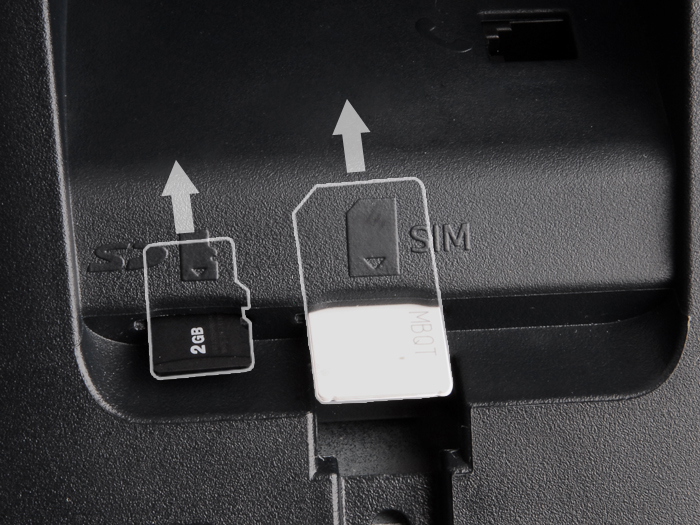 Connect SIM and SD card