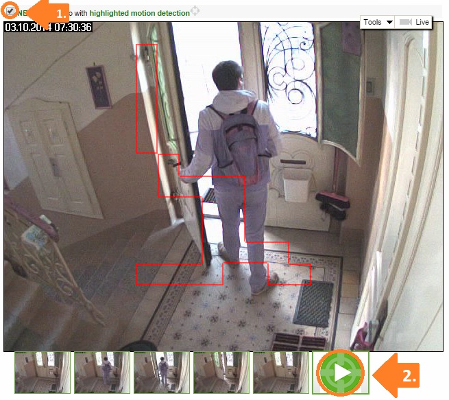 Video with motion detection