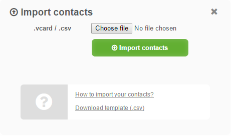 Import contacts