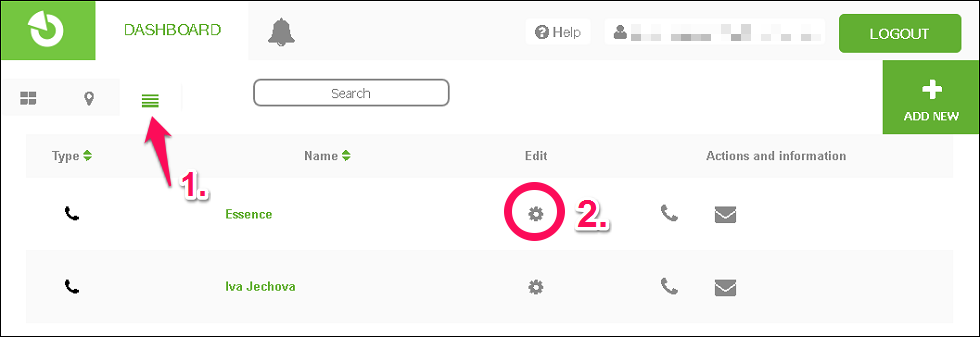 Open settings